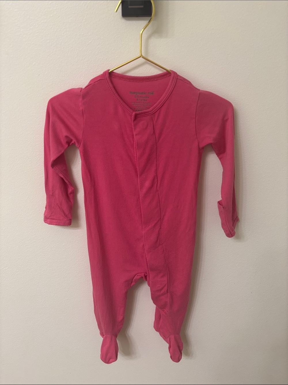 Magnetic Me Hot Pink Footed One-Piece Sleeper